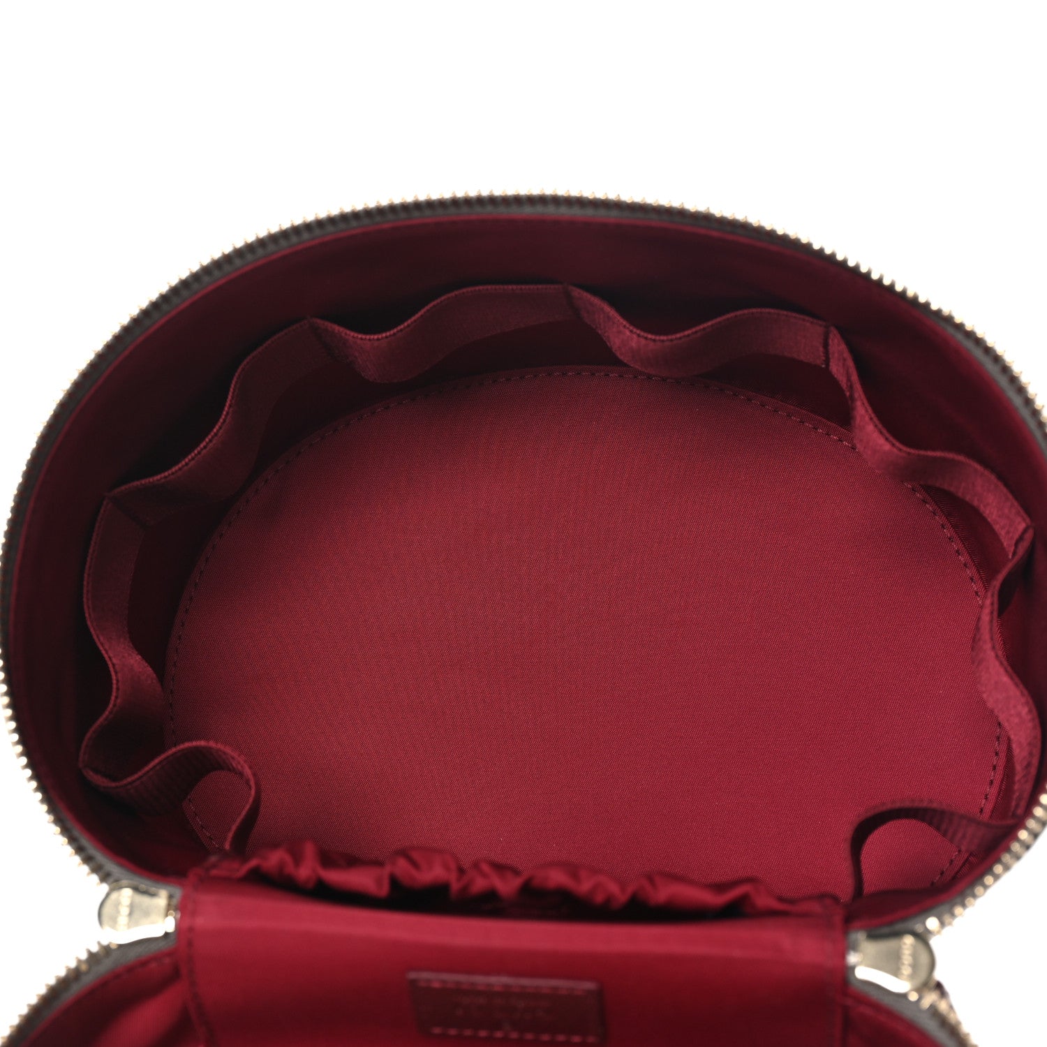 Gucci GG Supreme Monogram Ancora Calfskin Vanity Cosmetic Case Beige Ebony Rosso 6 of 10