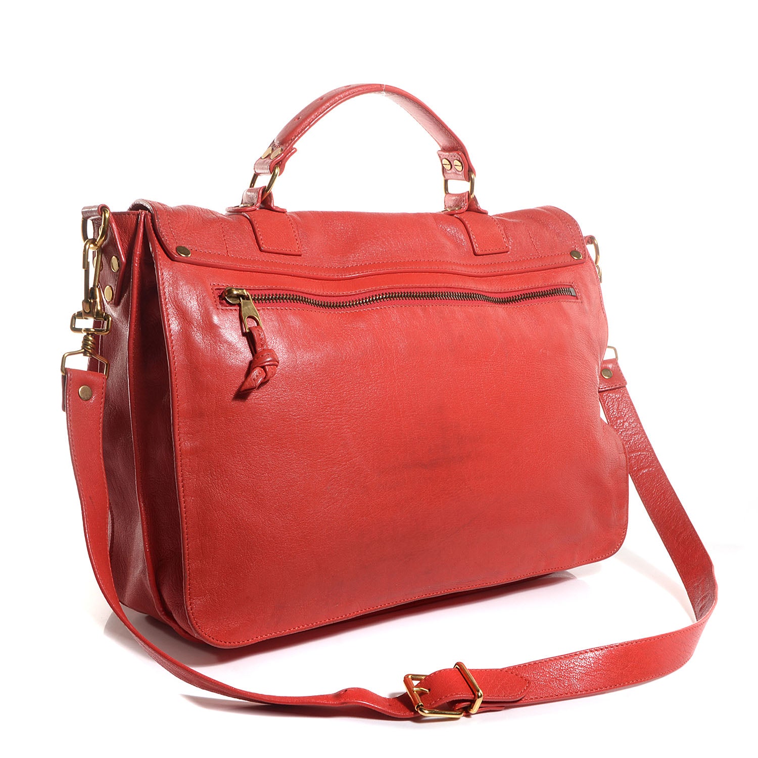 Proenza Schouler Lambskin Large PS1 Satchel Poppy 3 of 14
