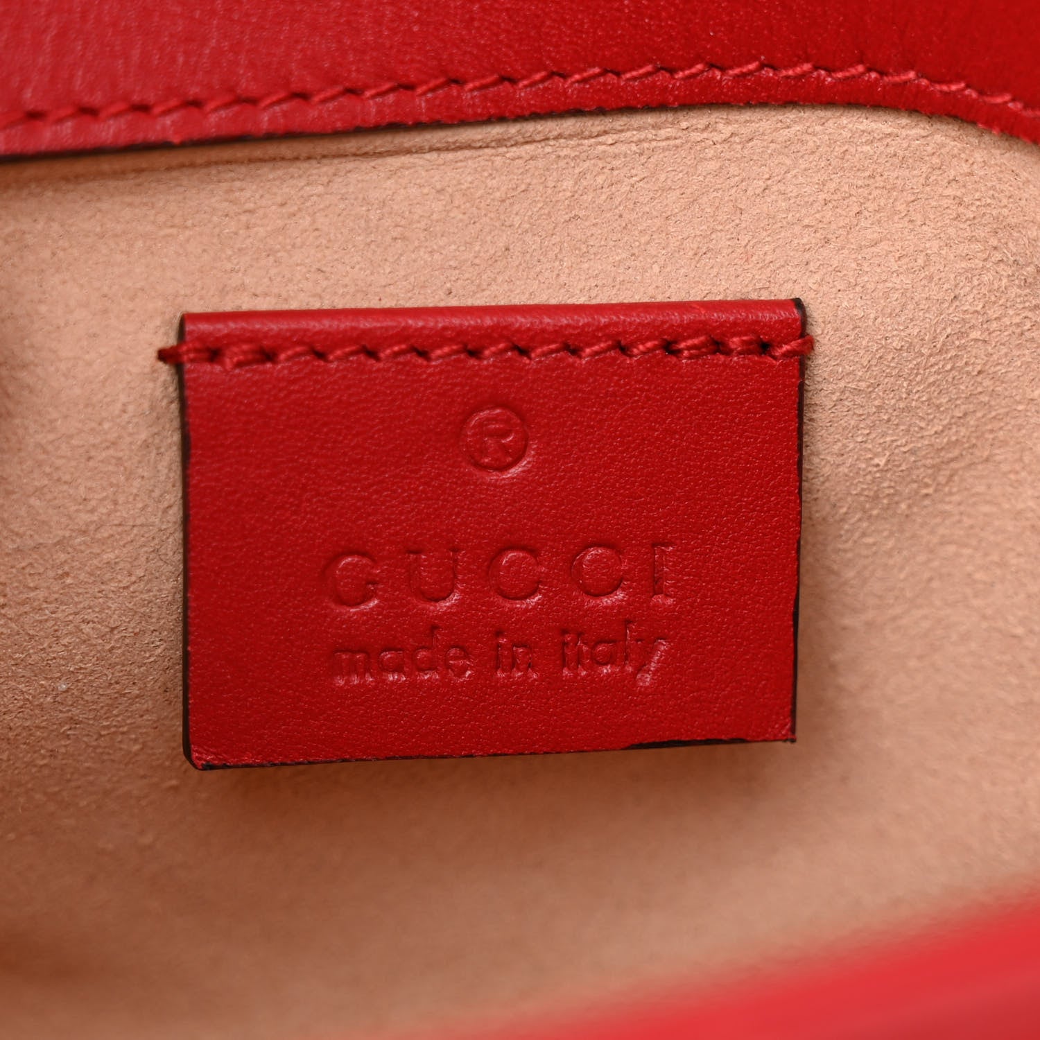 Gucci Calfskin Matelasse Super Mini GG Marmont Shoulder Bag Hibiscus Red 6 of 11