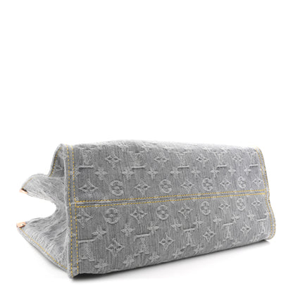 Louis Vuitton Monogram Denim Onthego MM Washed Grey 4 of 9