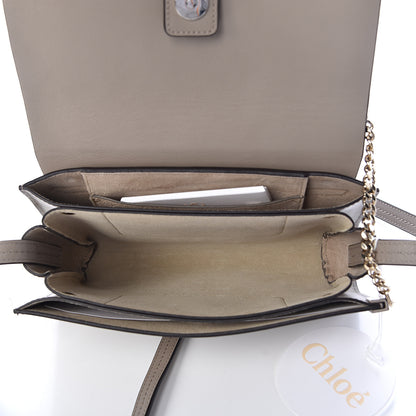 Chloe Suede Calfskin Small Faye Shoulder Bag Motty Grey 5 of 9