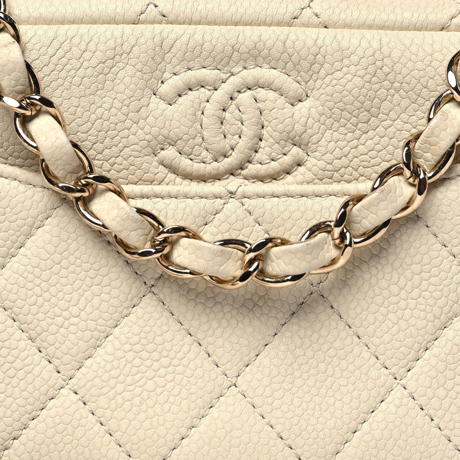 Chanel Caviar Quilted Mini Coco Tassel Camera Case White 8 of 11