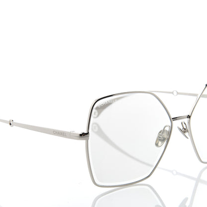 Chanel Butterfly Removable Pearl Chain Sunglasses 4262 Silver 8 of 9