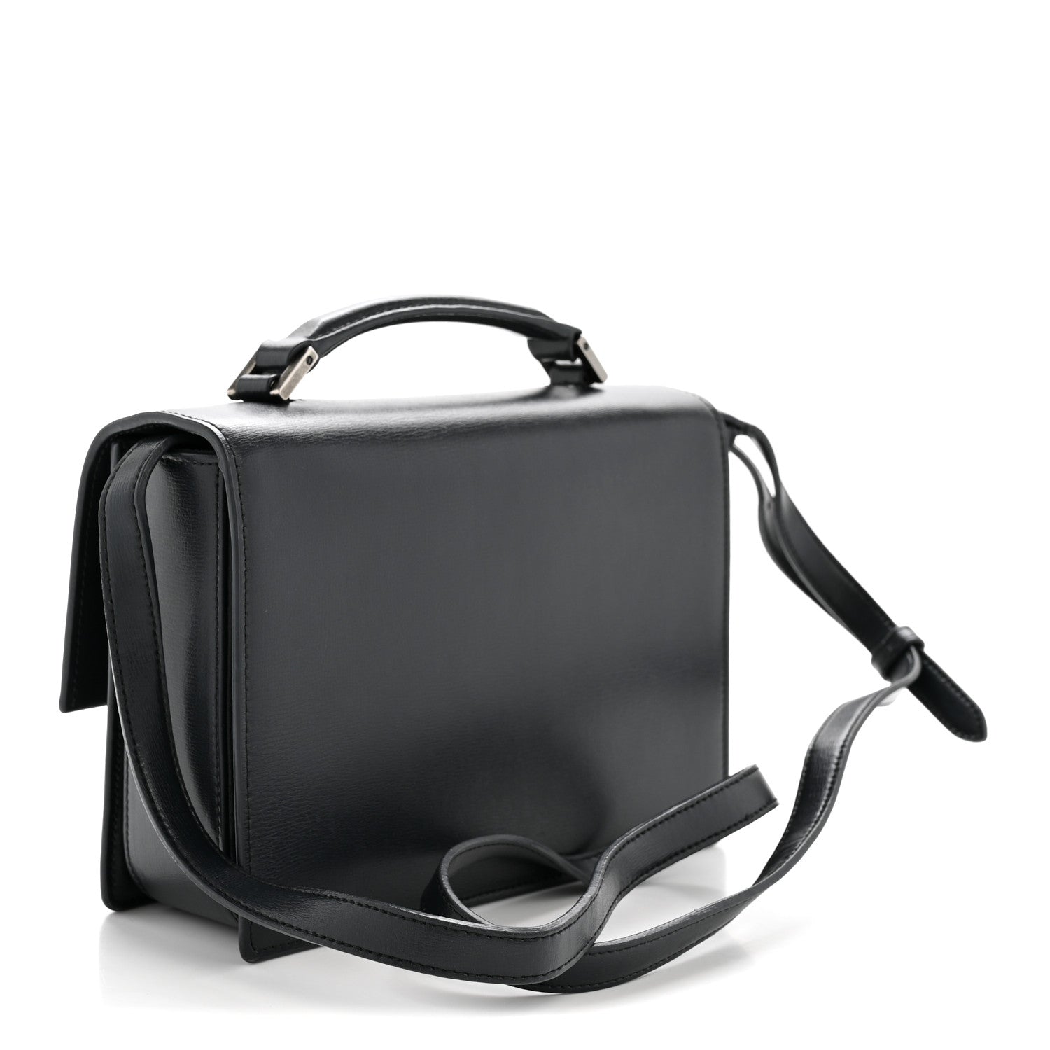 Saint Laurent Calfskin Medium Bellechasse Satchel Navy 3 of 14
