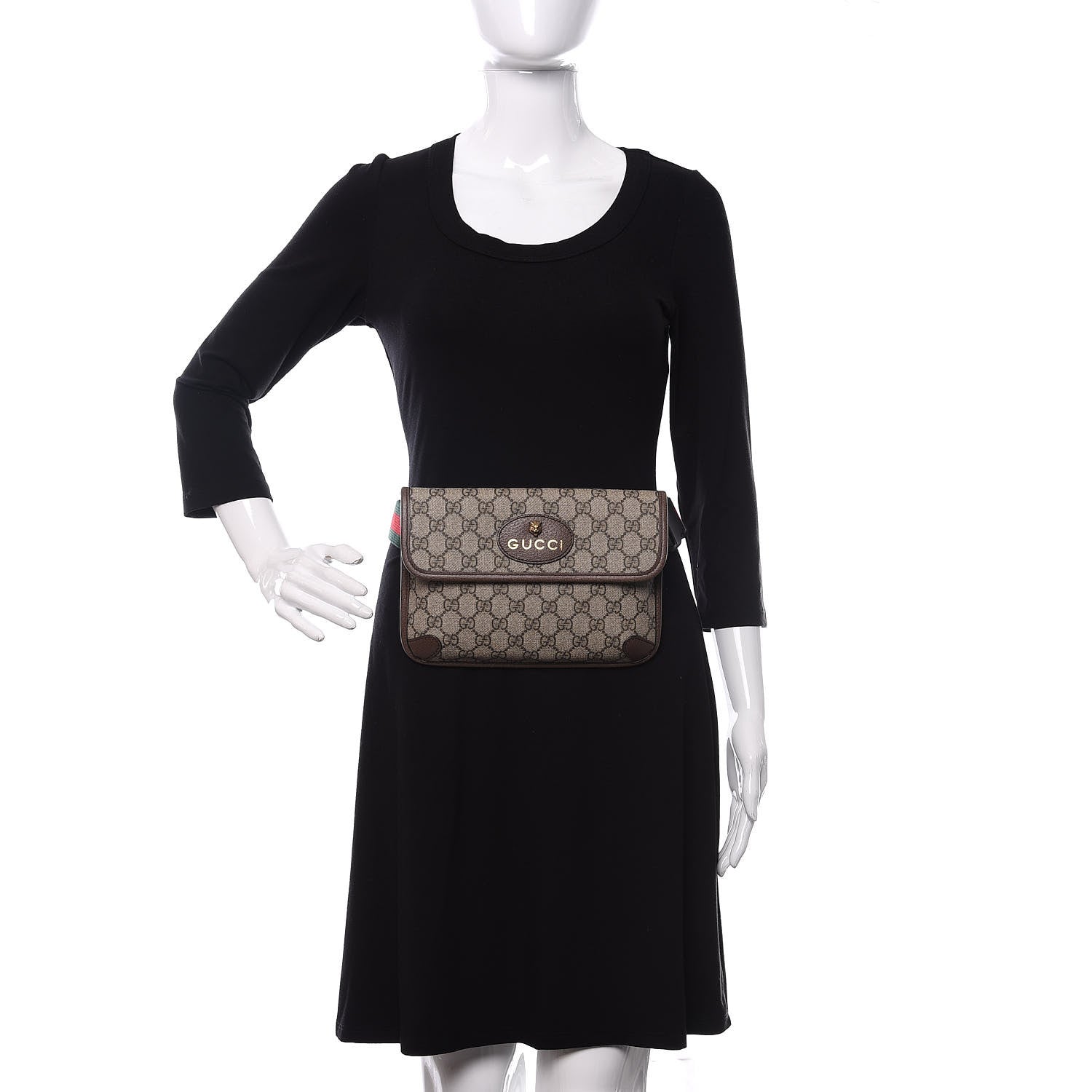 Gucci GG Supreme Monogram Neo Vintage Web Belt Bag Brown 2 of 10