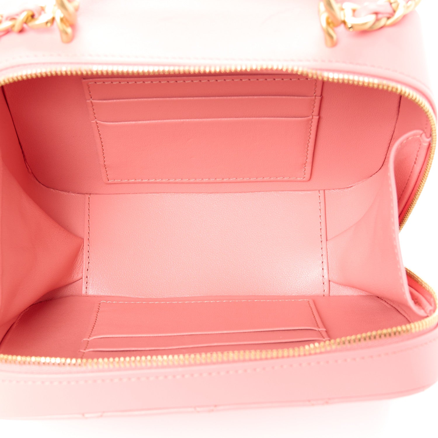 Chanel Lambskin Quilted Top Handle Small Vanity Case Pink 5 of 11