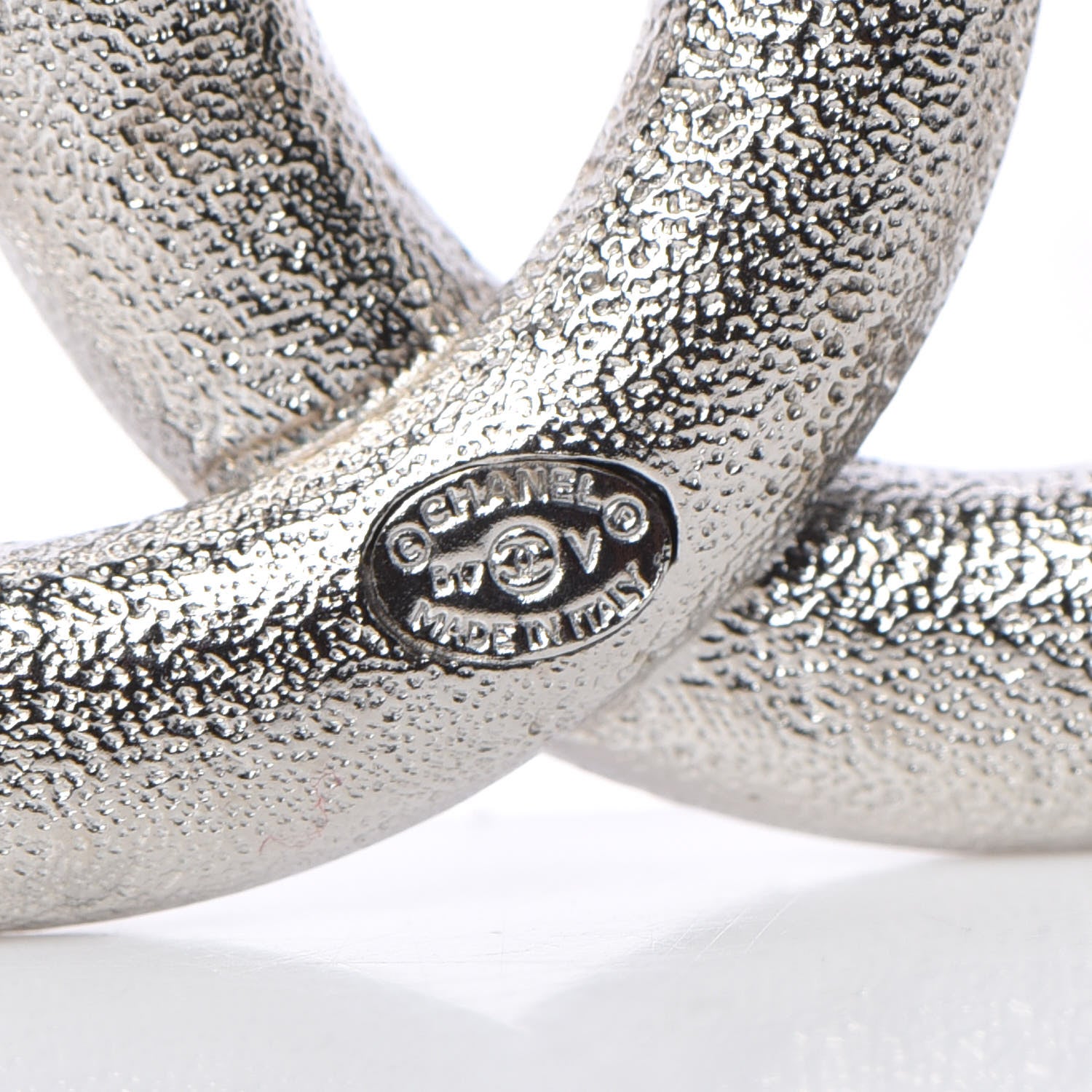 Chanel Baguette Crystal CC Brooch Silver 4 of 7