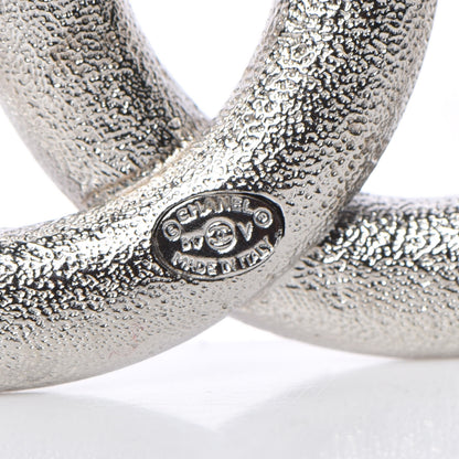 Chanel Baguette Crystal CC Brooch Silver 4 of 7