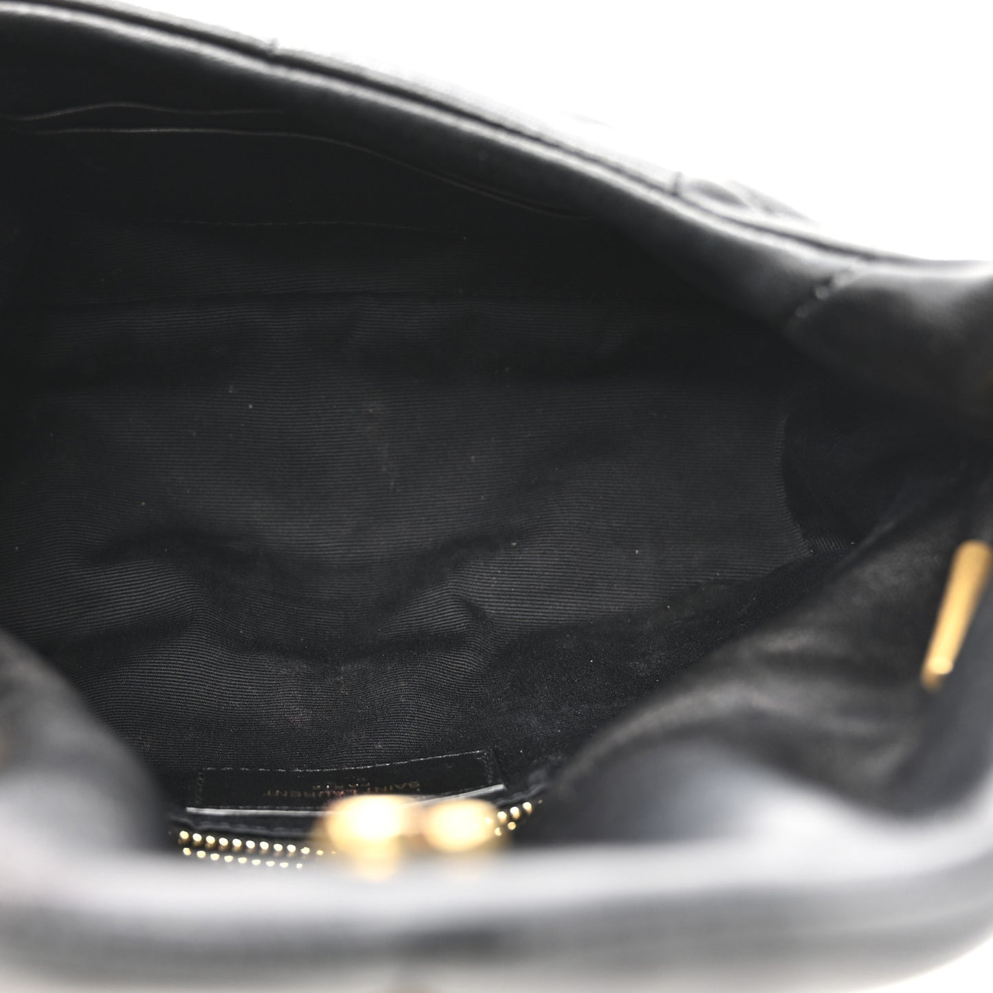 Lambskin Quilted Toy Loulou Puffer Monogram Chain Satchel Black