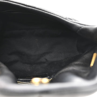 Saint Laurent Lambskin Quilted Toy Loulou Puffer Monogram Chain Satchel Black 5 of 15
