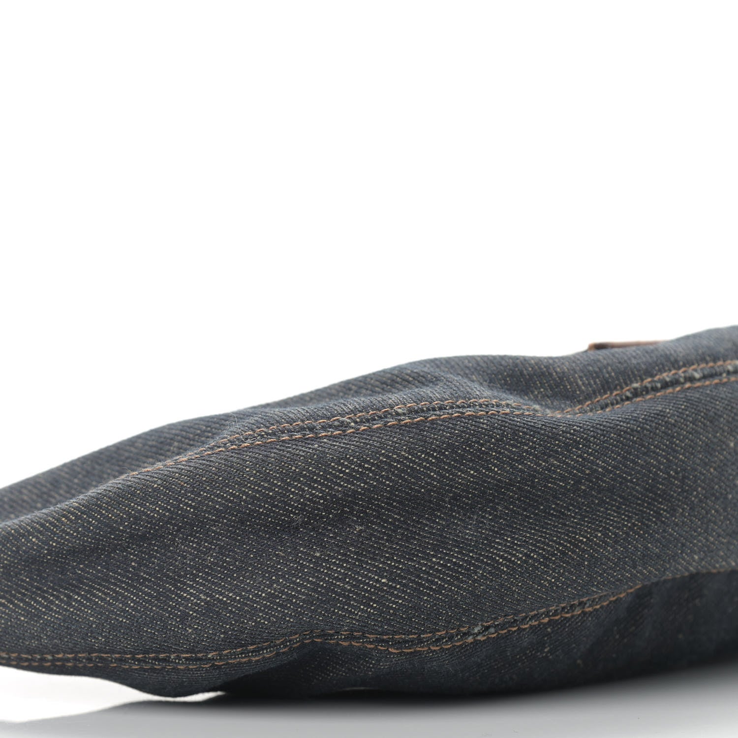 Christian Dior Denim Calfskin Street Chic Hobo Blue Brown 9 of 12