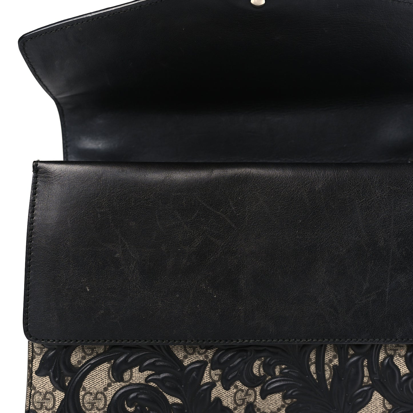 GG Supreme Monogram Arabesque Medium Dionysus Shoulder Bag Black