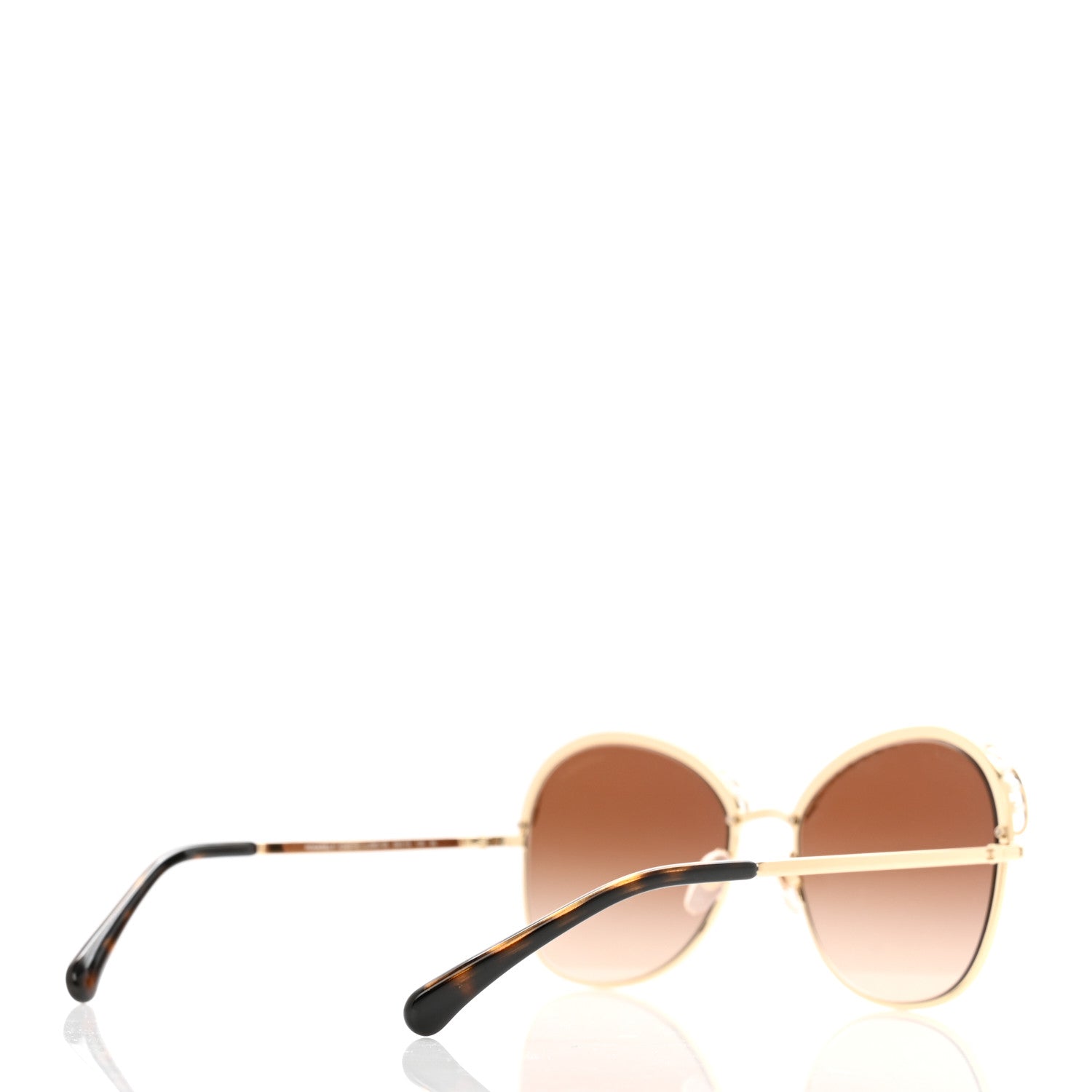 Chanel Metal Pearl Sunglasses 4246-H Silver Beige 4 of 8