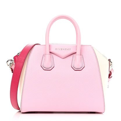 Givenchy Sugar Goatskin Mini Tri-Color Antigona Bright Pink White Fuchsia 1 of 12