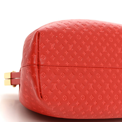 Louis Vuitton Calfskin Nanogram Embossed Clutch Red 7 of 8