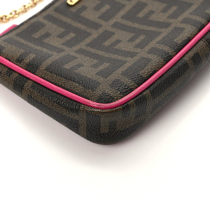 Fendi Zucca Spalmati Vitello Elite Pochette Tobacco Ciclamino 11 of 14