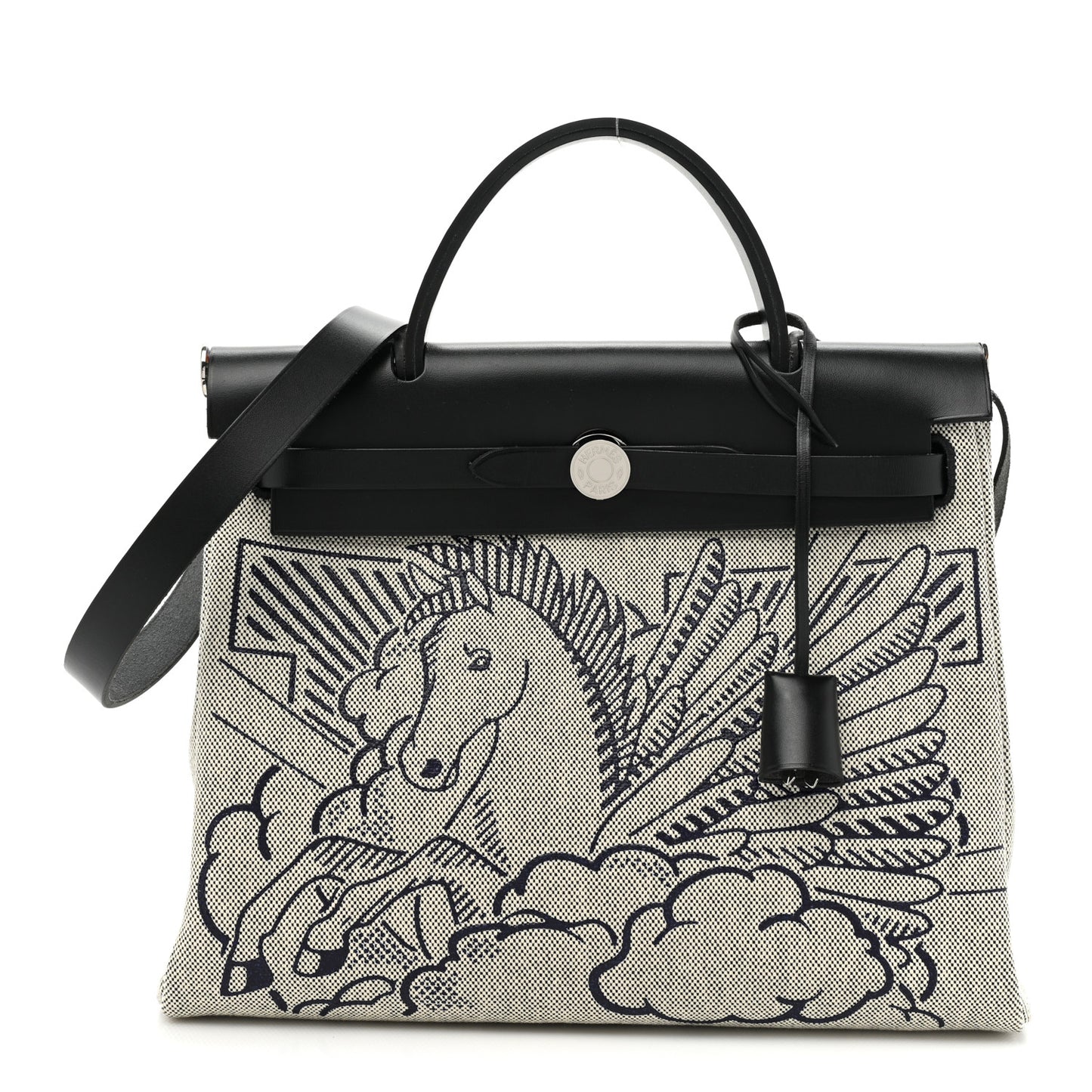 Vache Hunter Toile H Pegase Pop Herbag Zip Retourne 31 PM Bleu Indigo Ecru Black