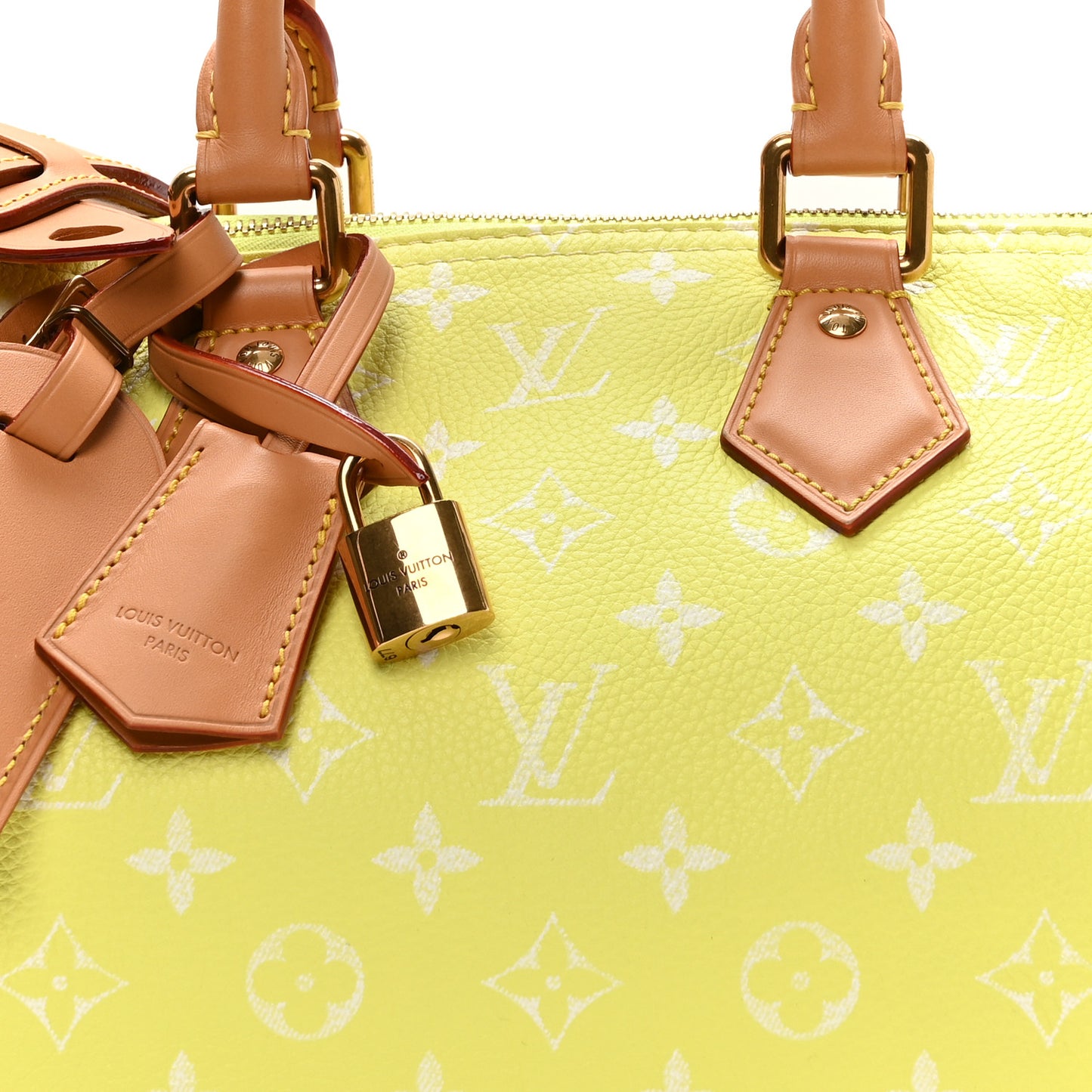 Calfskin Monogram Speedy P9 Bandouliere 25 Lemonade Yellow
