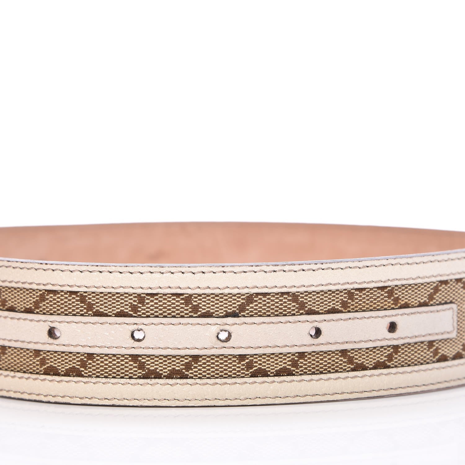 Gucci Monogram Interlocking G Belt 75 30 Off White 6 of 6