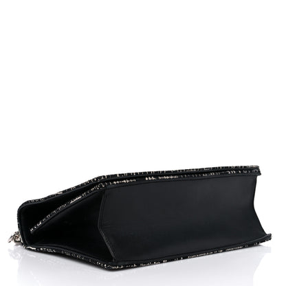 Christian Dior Tweed Embellished Diorama Flap Bag Black White 4 of 23