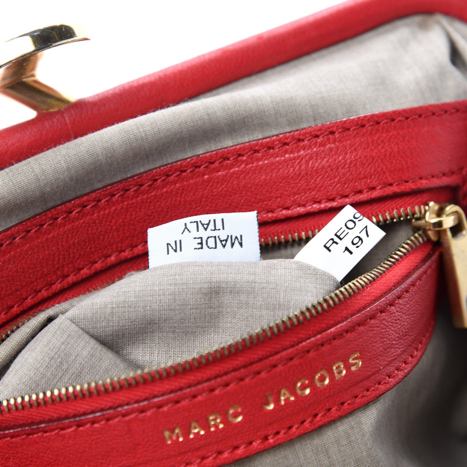 Marc Jacobs Calfskin Quilted Little Stam Red 9 of 10