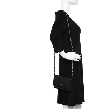 Chanel Caviar Quilted Wallet on Chain WOC Black 2 of 13