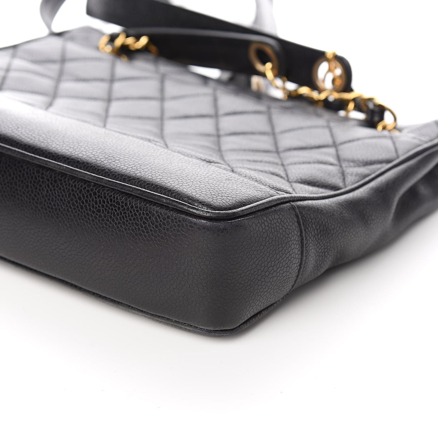 Caviar Quilted Shoulder Bag Black