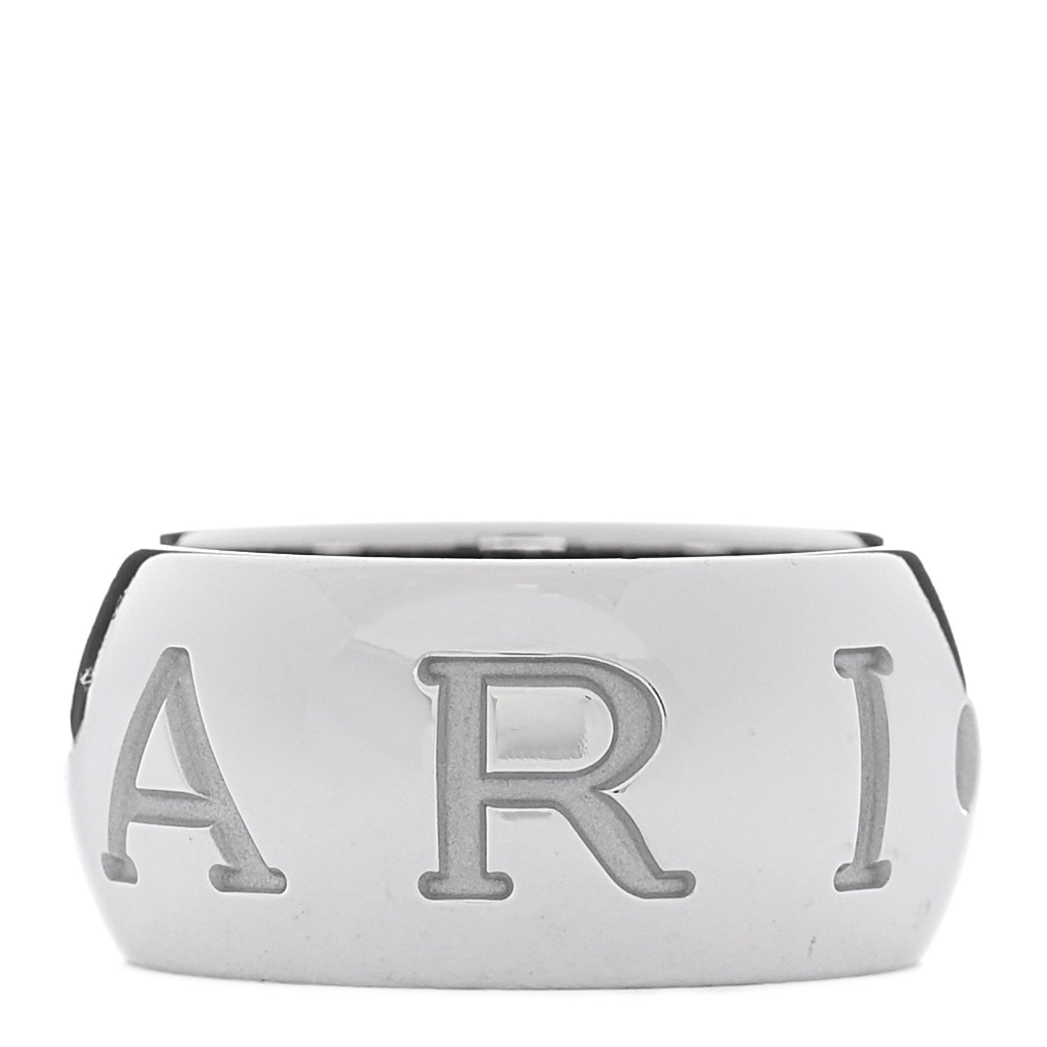 Bulgari 18K White Gold Monologo Band Ring 56 7.5 1 of 4