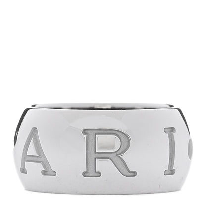 Bulgari 18K White Gold Monologo Band Ring 56 7.5 1 of 4
