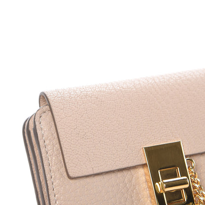 Chloe Grained Lambskin Drew Square Wallet Abstract White 7 of 9
