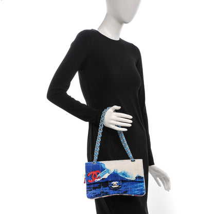 Chanel Canvas Square Quilted Surf Flap Multicolor 2 of 11
