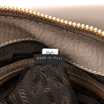 Prada Vitello Daino Shoulder Bag Argilla 7 of 16