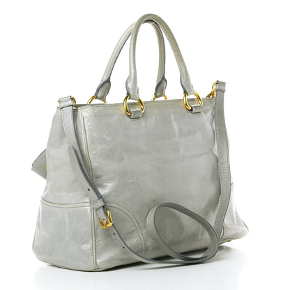 Miu Miu Vitello Shine Top Handle Satchel Nube 3 of 18