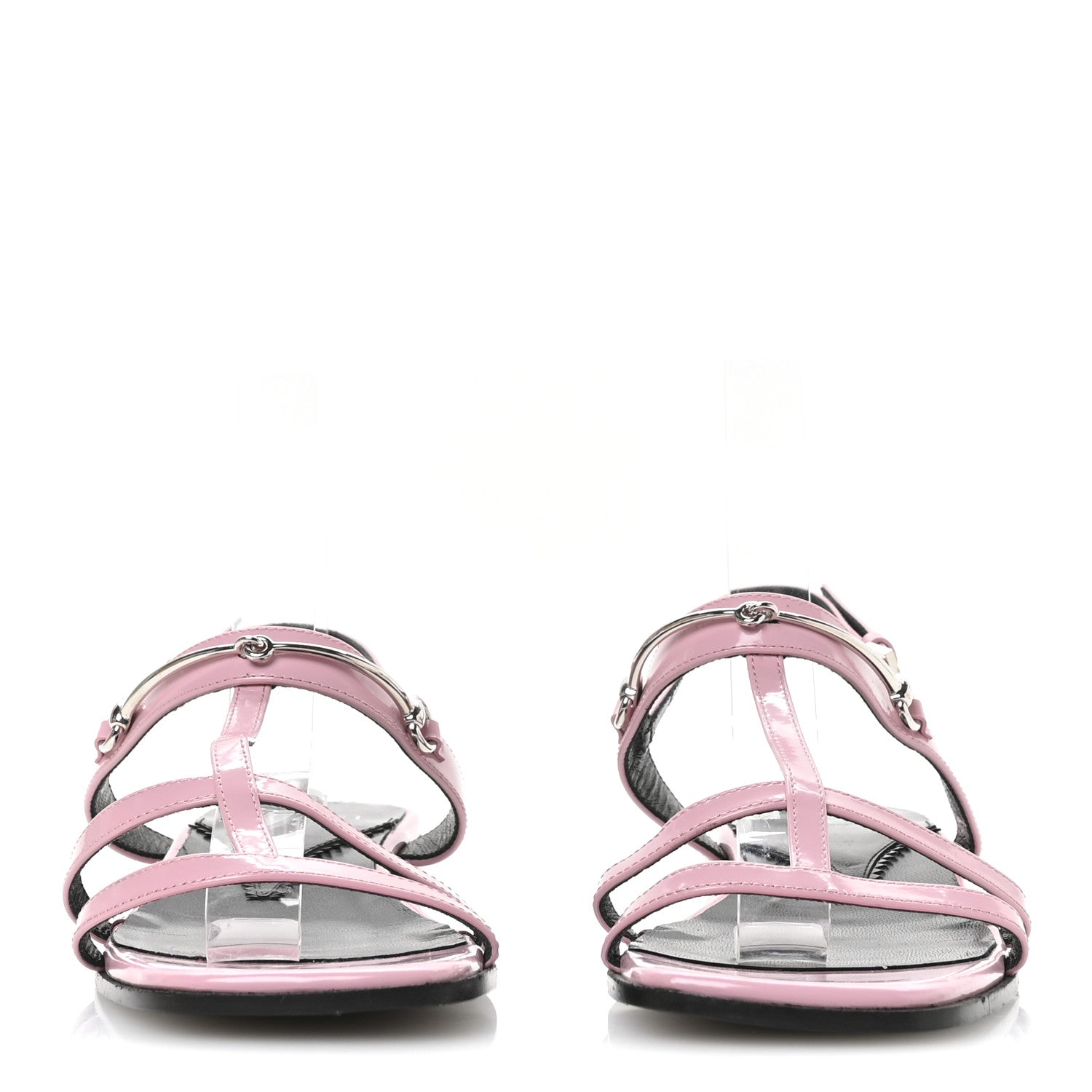 Gucci Calfskin Horsebit Divine Slingback Sandals 36 Pink 3 of 9