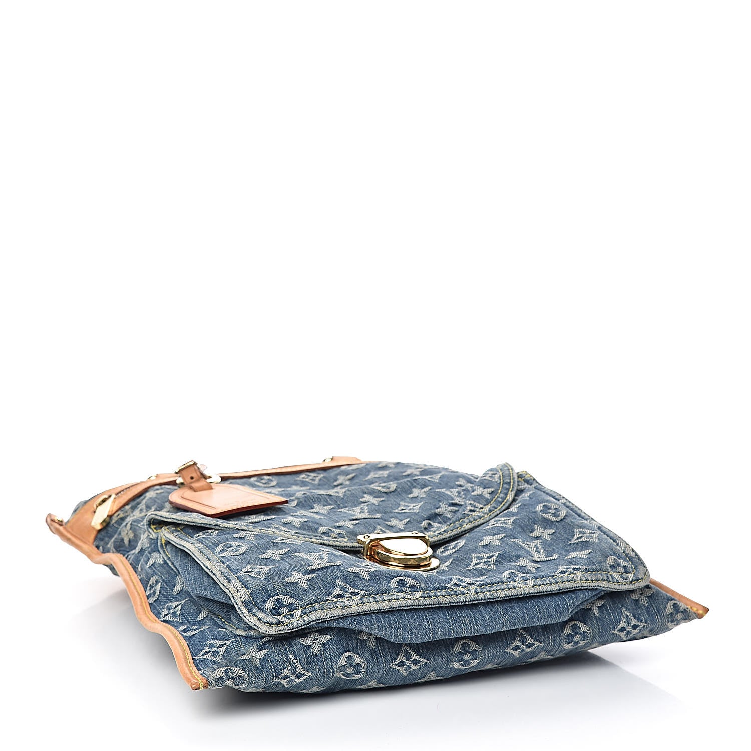 Louis Vuitton Monogram Denim Sac Plat Blue 4 of 13