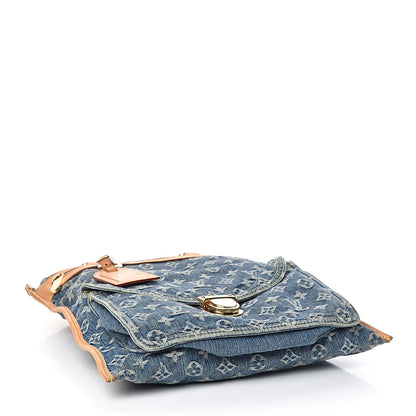 Louis Vuitton Monogram Denim Sac Plat Blue 4 of 13