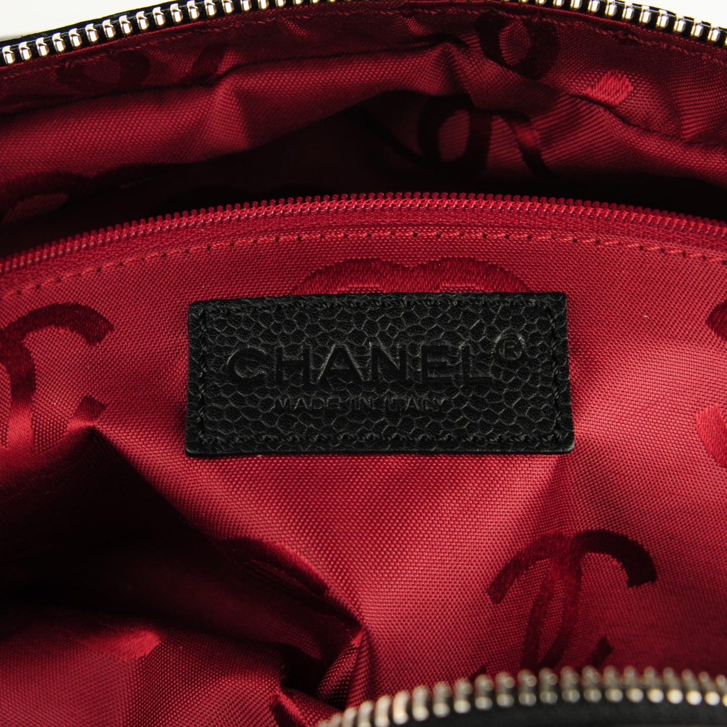 Caviar Square Quilted Dome Satchel Black