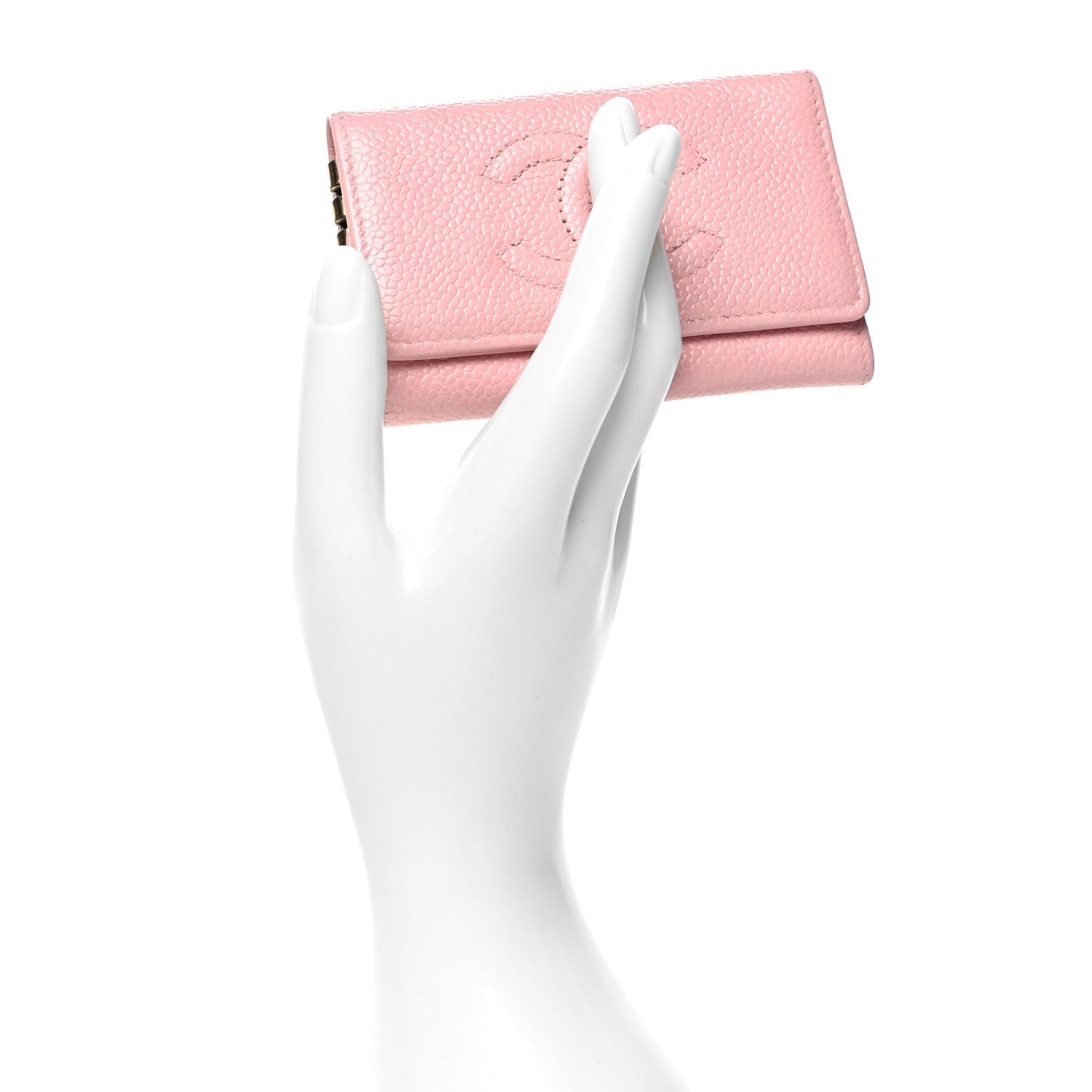 Chanel Caviar Timeless CC 6 Key Holder Case Pink 2 of 9