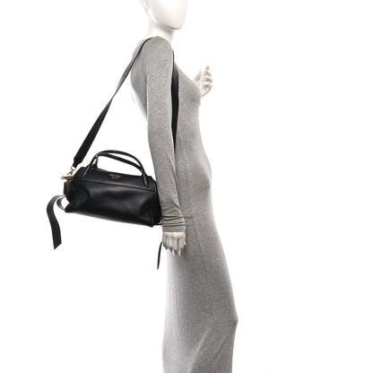 Prada City Calf Ribbon Bowling Bag Black 2 of 9