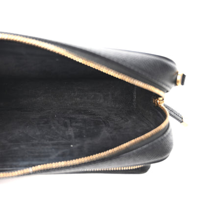 Christian Dior Grained Calfskin Caro Double Pouch Black 5 of 9