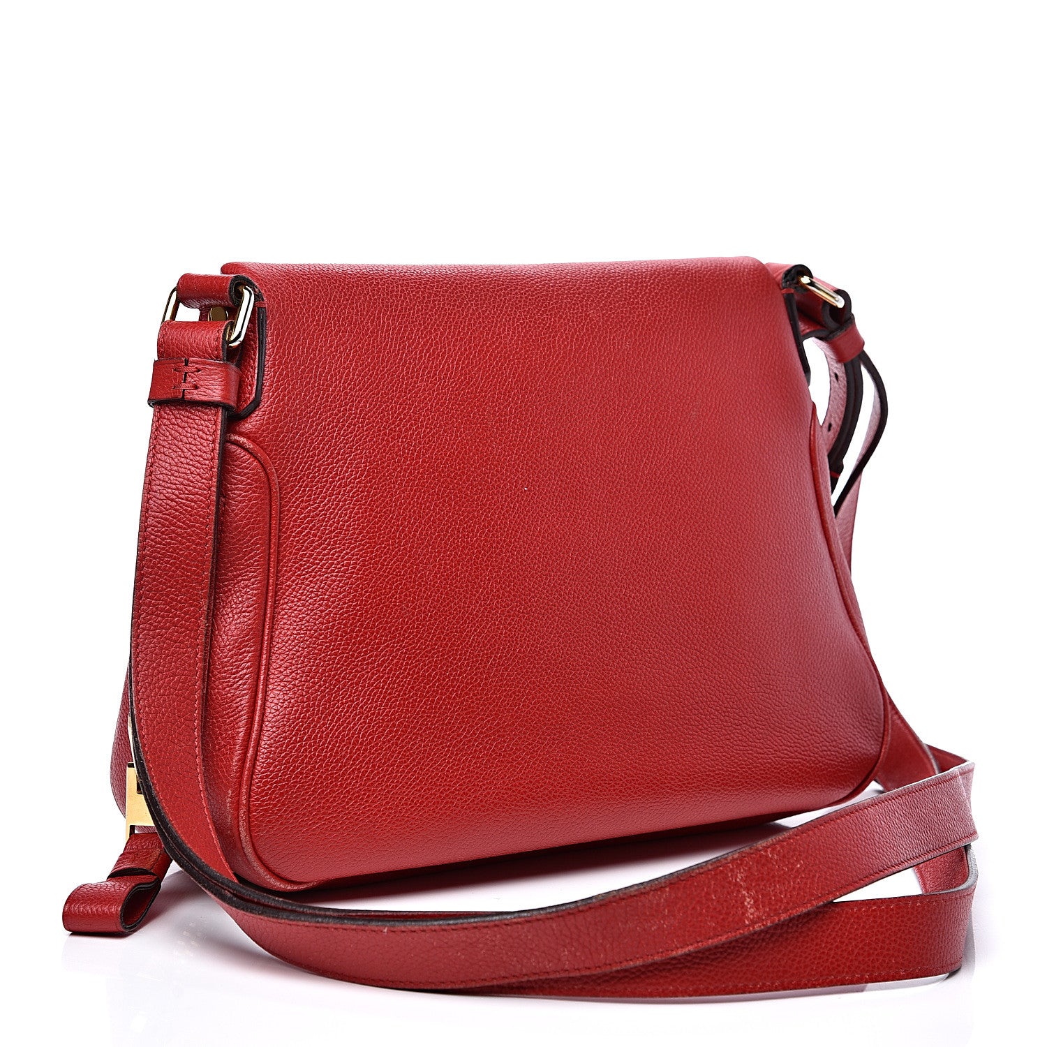 Tom Ford Calfskin Medium Jennifer Crossbody Flame Red 2 of 16