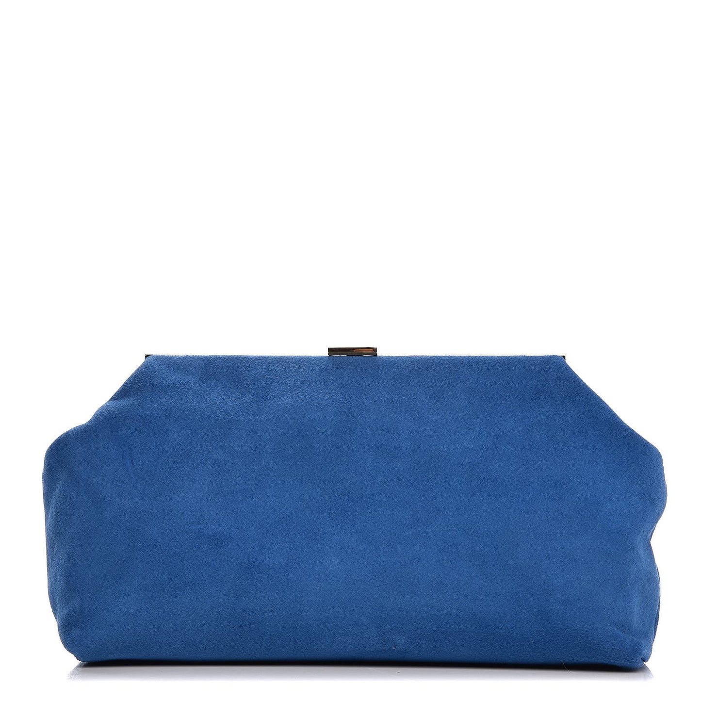 Suede Volume Clutch Sea Blue