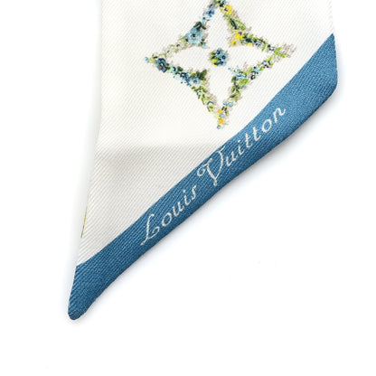 Louis Vuitton Silk Monogram Flowers BB Bandeau Blue 4 of 4