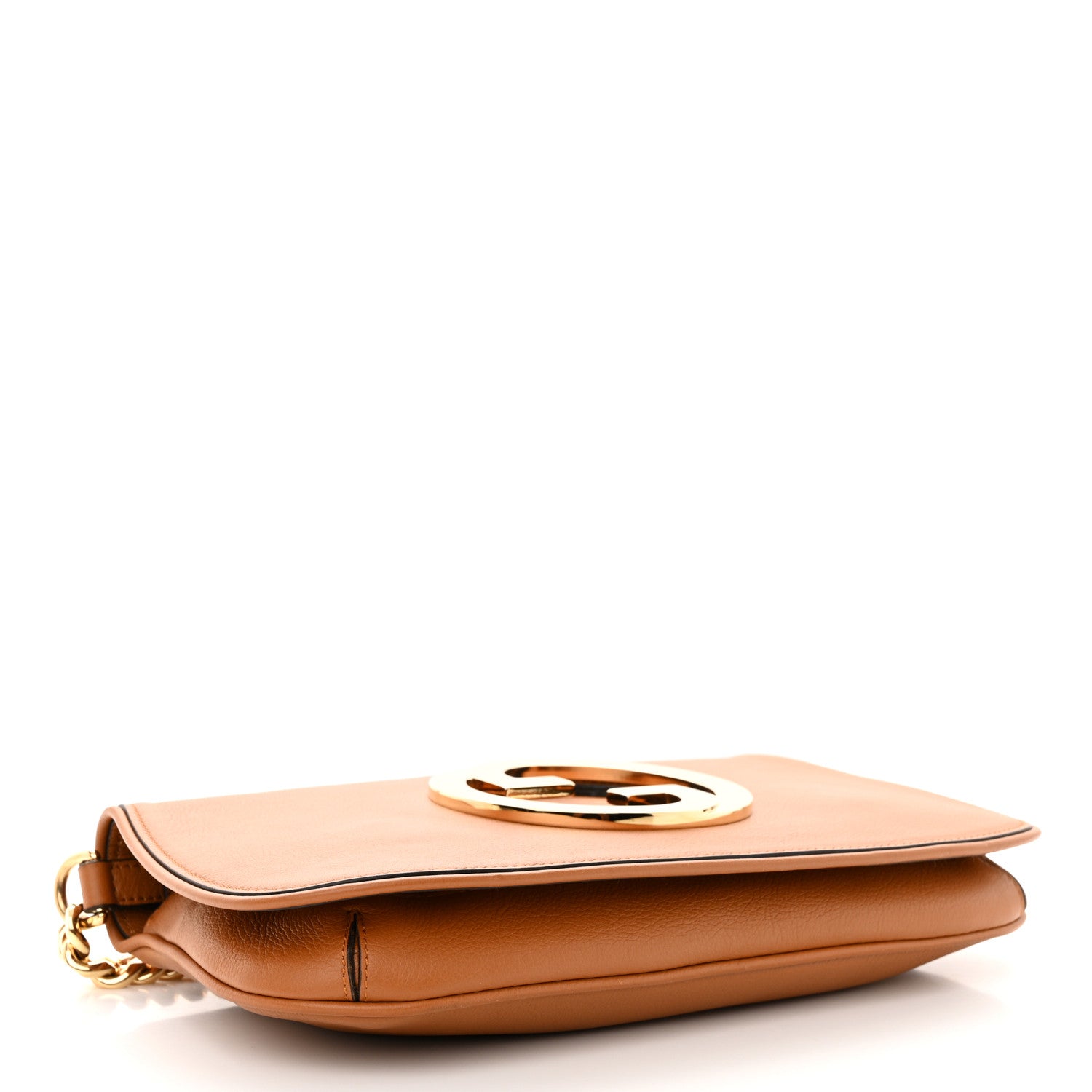 Gucci Roxy Calfskin Blondie Chain Shoulder Flap Bag Blondie Cognac 4 of 10