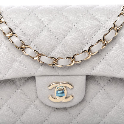 Chanel Caviar Quilted Small Double Flap Grey 10 of 11