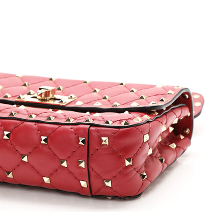Valentino Garavani Nappa Small Rockstud Spike Shoulder Bag Rosso Valentino 9 of 9