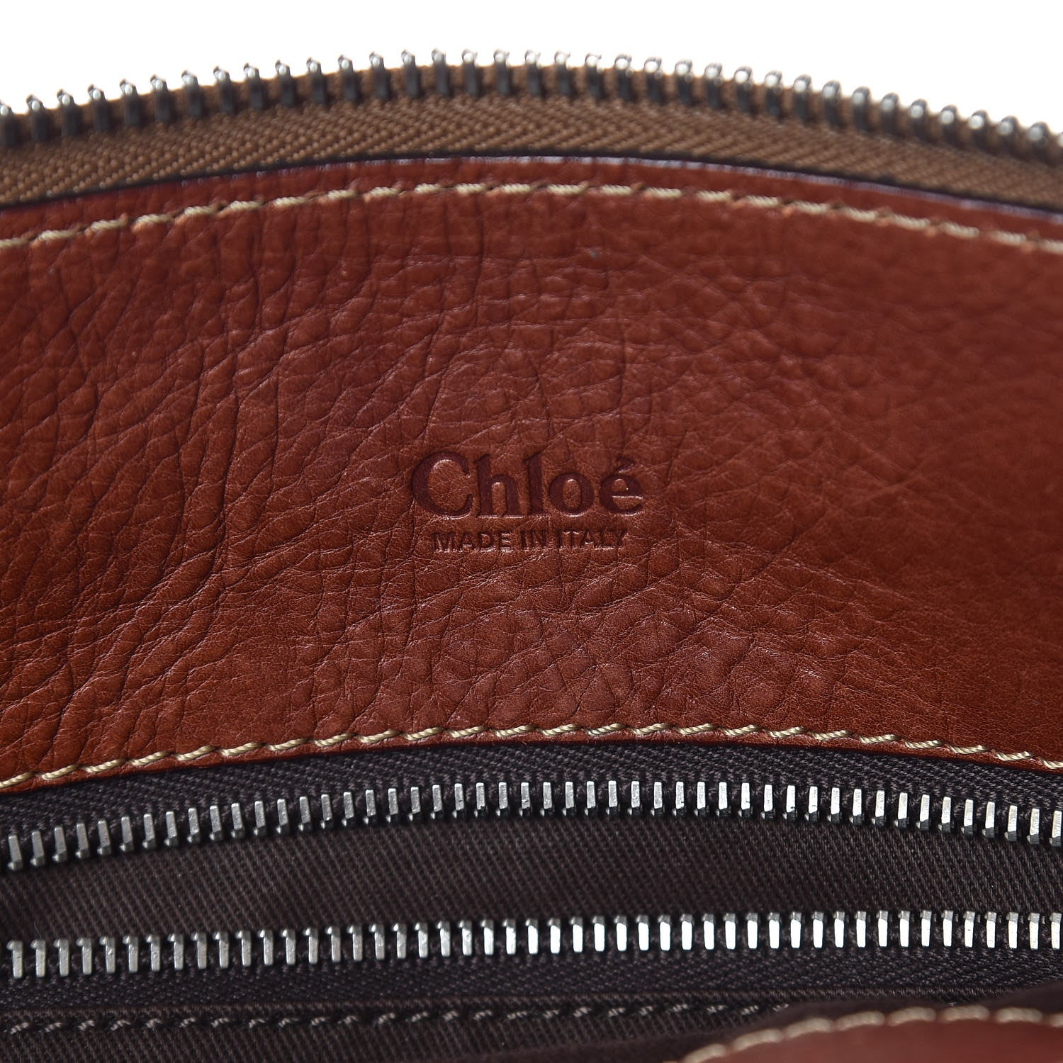Chloe Calfskin Edith Satchel Ecureil Brown 6 of 8