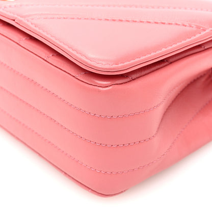 Chanel Calfskin Chevron Quilted Mini Statement Flap Pink 10 of 11