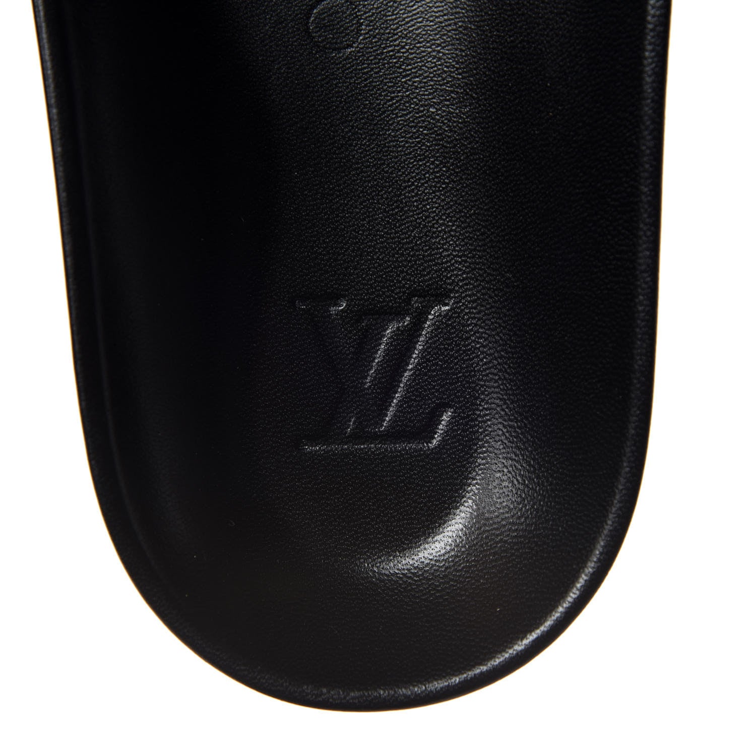 Louis Vuitton Calfskin Mens New Wave Mirabeau Flat Mules 10 Black 7 of 9