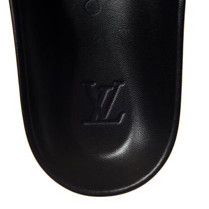 Louis Vuitton Calfskin Mens New Wave Mirabeau Flat Mules 10 Black 7 of 9